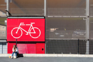 Vor dem Fahrrad